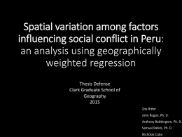 Spatial variations among factors influencing