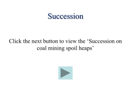 Succession on a coal mining spoil heap