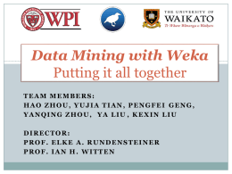 Data Mining with Weka Putting it all together