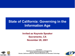 State of CA: Governing in the Information Age