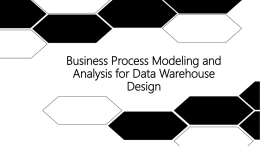 Business Process Modeling and Analysis for Data