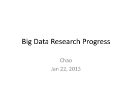 Big Data Research Progress