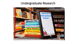Undergraduate Scholars