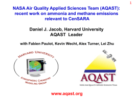 NASA Air Quality Applied Sciences Team (AQAST)