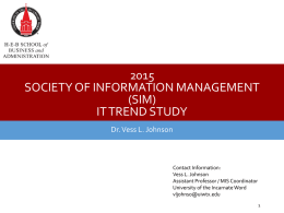 2015 society of information management (SIM) it trend study