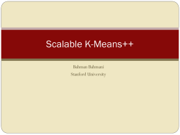 Scalable K-Means++ - Stanford University