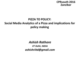 Social media analytics of a pizza and implications for