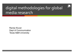Multi-media Monitoring: The Global Media Lab