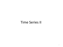 Time Series I