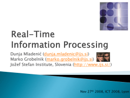 Real-time Information Processing