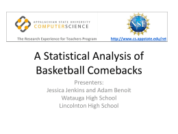 A Statistical Analysis of Basketball Comebacks