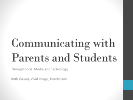 Communicating with Parents and Students