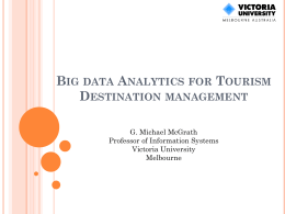 Big data Analytics for Tourism Destination