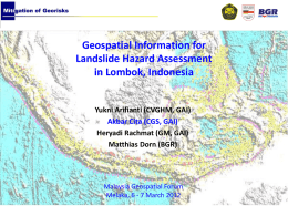 Geospatial Information for Landslide Hazard Assessment in Lombok