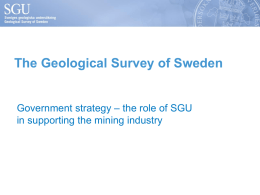 The Geological Survey of Sweden