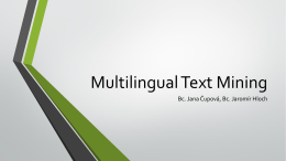 Multilingual Text Mining