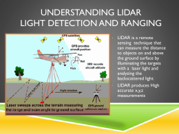 UNDERSTANDING LiDAR Light Detection and Ranging