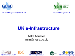 UK e-Infrastructure