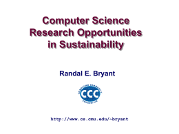Computer Science Research Opportunities in Sustainability