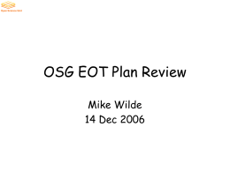 OSG EOT Report: OSG Spring Grid Workshop