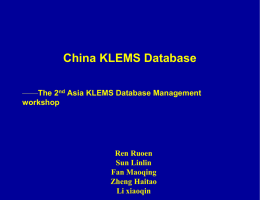 China KLEMS Database