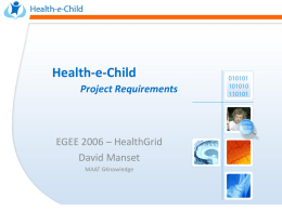 Health-e-Child Project Requirements