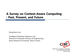 A Survey on Context-Aware Computing