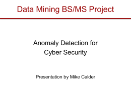Data Mining BS/MS Project