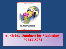 All Orissa Database for Marketing -9224335234