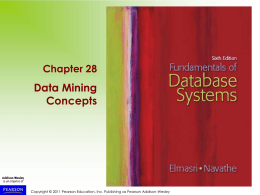 Chapter 28 Data Mining Concepts