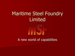 maritime steel foundry presentation