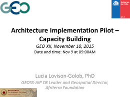 GEOSS Architecture Implementation Pilot (AIP)