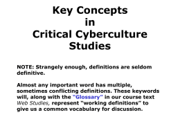 PowerPoint Presentation - Keywords in Popular Culture Analysis