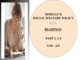 Social Welfare Policy Analysis