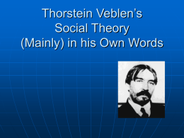Thorstein Veblen - faculty.rsu.edu