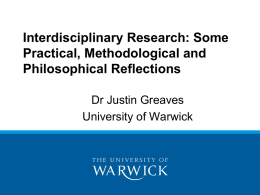 Interdisciplinary Research, Some Practical