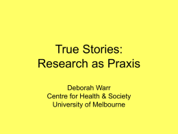 Research as Praxis - Cultural Development Network