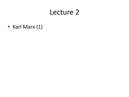 Marx (1) - York University