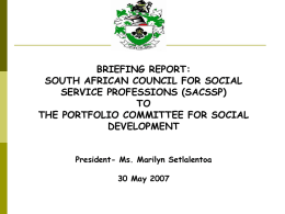 South African Council for Social Service Professions