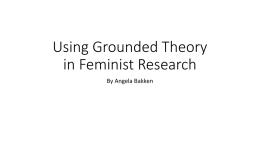 Feminist Grounded Theory
