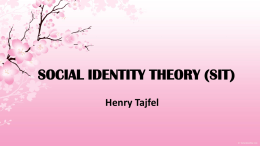 social identity theory (sit)