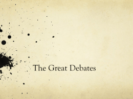 The Great Debates