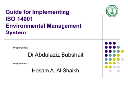 Guide for Implementing ISO 14001 Environmental Management