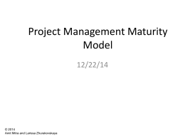 Evolution of Project Management Maturity