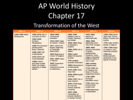Ch 17 (Transformation of the West 1450-1750)