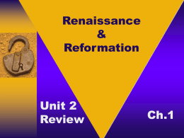 Renaissance and Reformation - USD 475 Geary County Schools