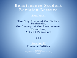 Student Renaissance lecture