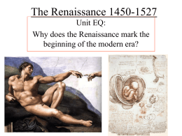 The Renaissance 1450-1527 - farmington public schools