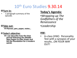 10th Euro Studies 9.29.14