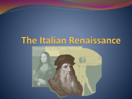 The Italian Renaissance - Tallmadge City Schools